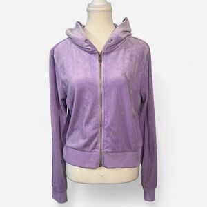 True Religion Purple velvet Hoodie Sz X-Large